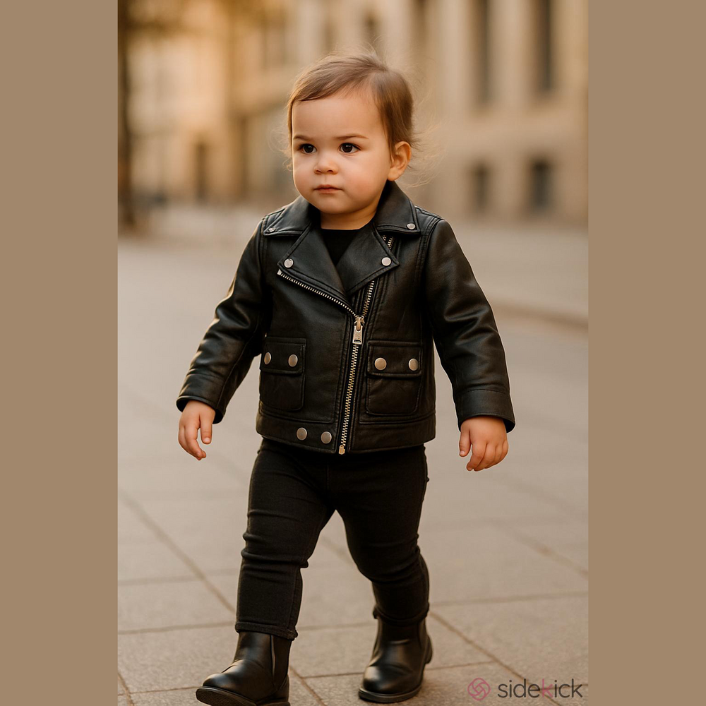 Baby Urban Republic Black Faux Leather Jacket 18 Months